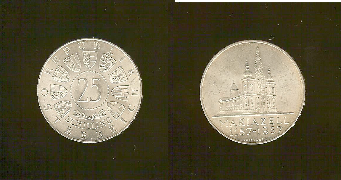 Austria 25 schilling 1957 Unc